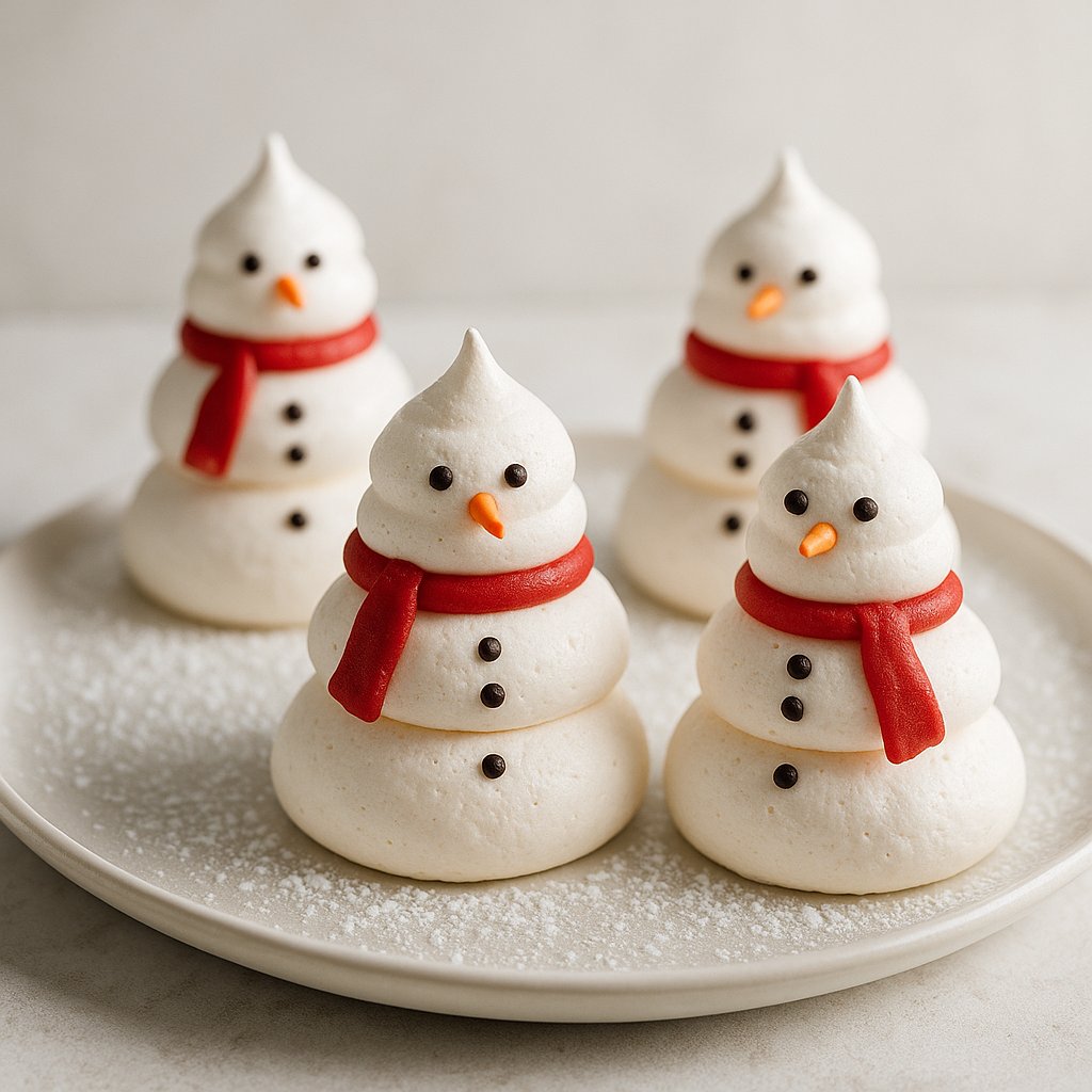 3D Meringue Snowmen Protein