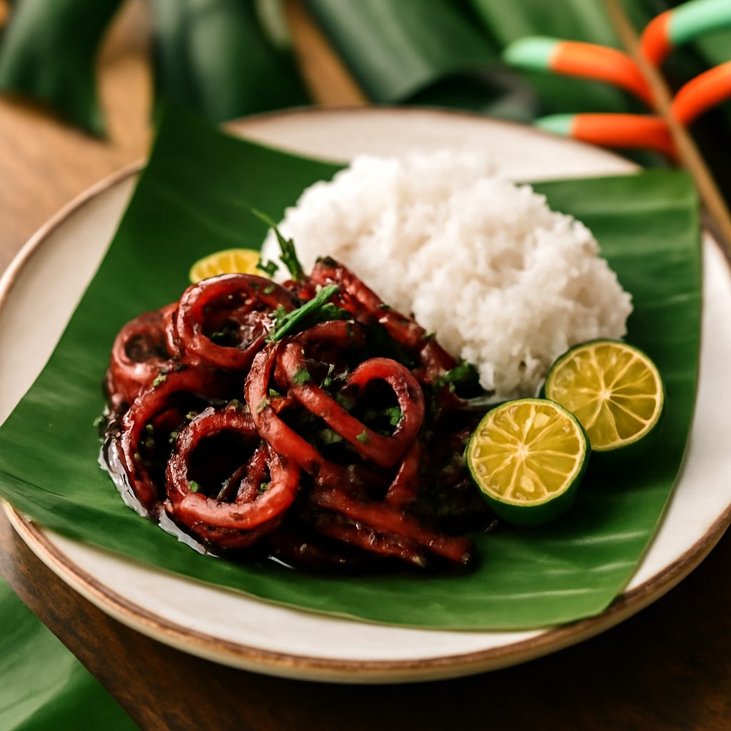 Adobong Pusit - Calamari in umido speziato