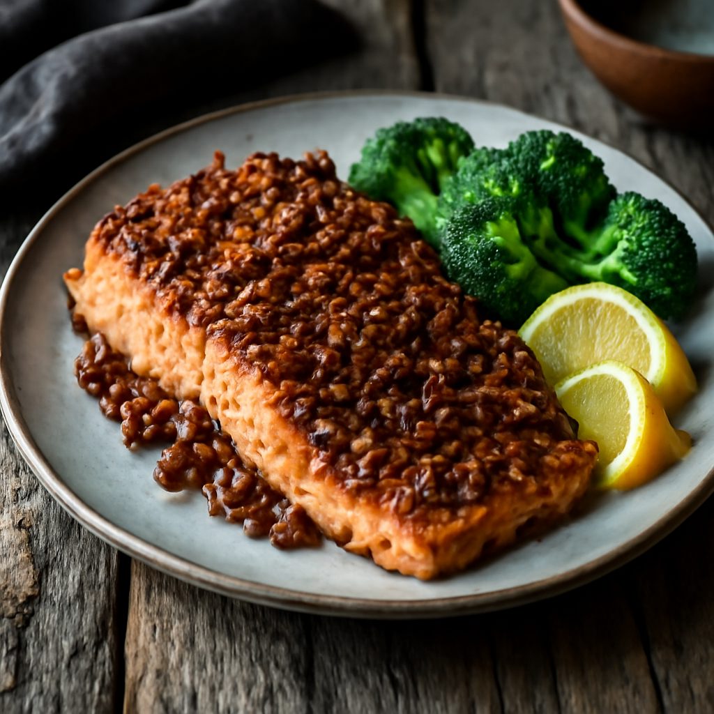 Salmone dell'Alaska al forno con crosta croccante di noci pecan Protein