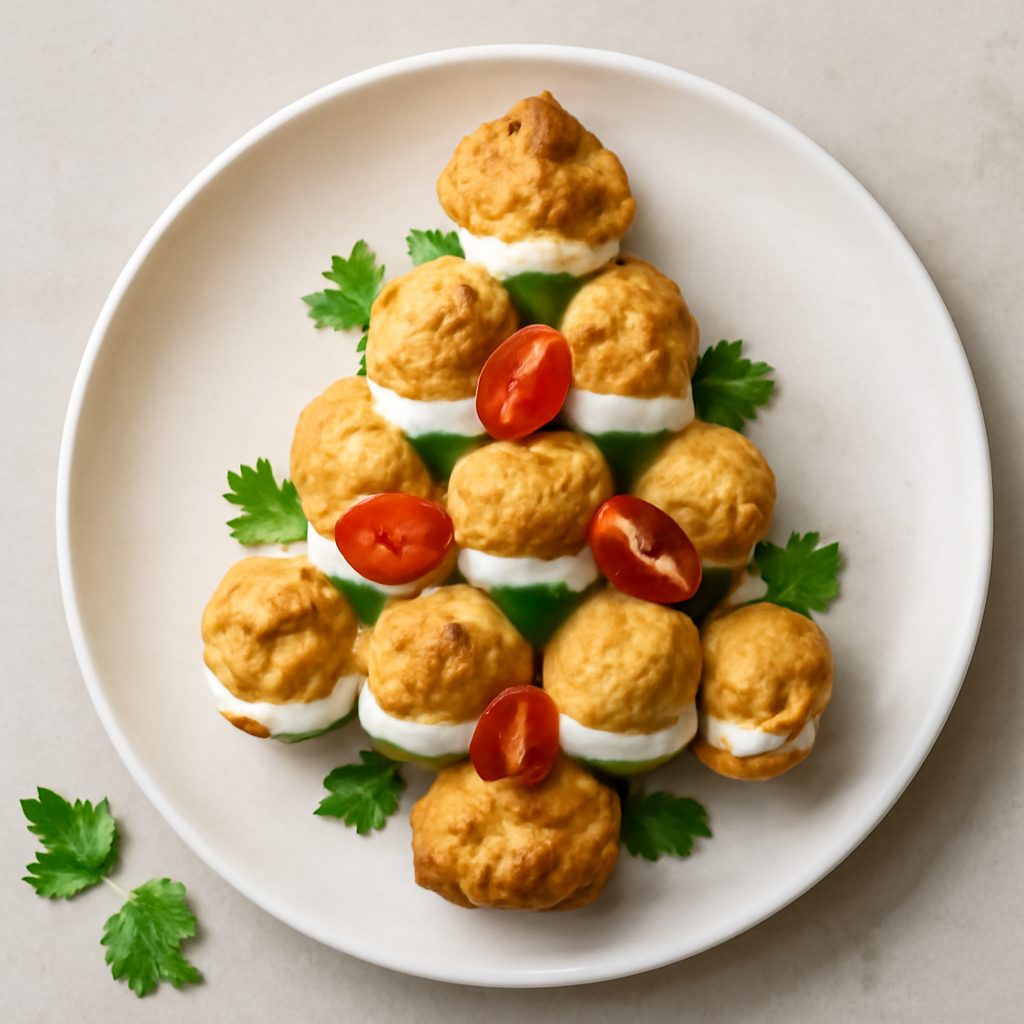 Alberello di Bignè con Crema Diplomatica