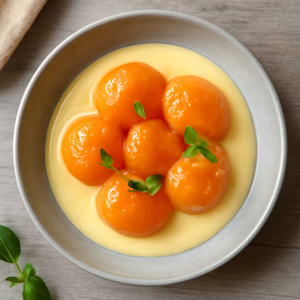 Albicocche sottovuoto proteiche con crema inglese fit