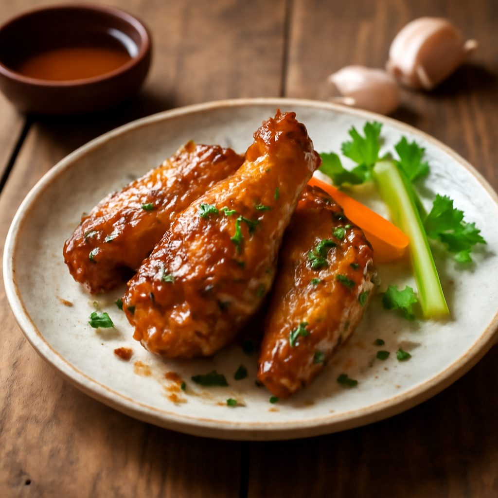 Ali di Pollo Miele e Aglio Low-Carb