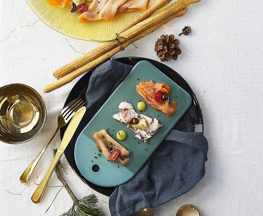 Antipasto misto di mare con grissini Low Fat