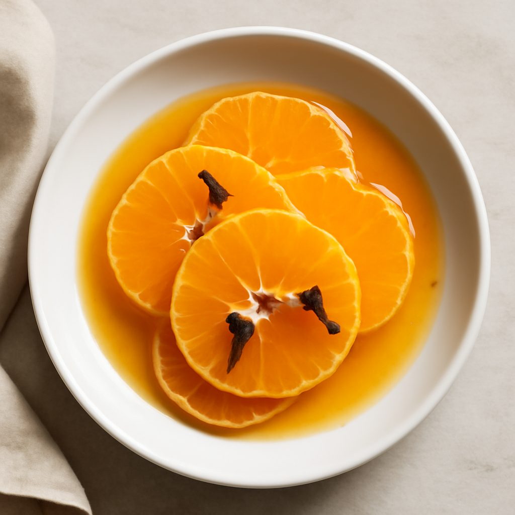 Arancia in sciroppo di chiodi di garofano proteico low-carb