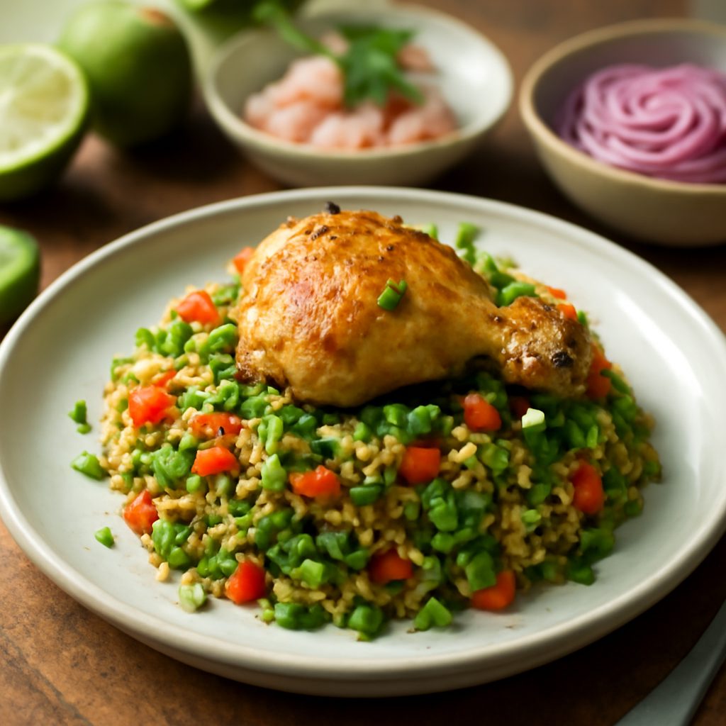 Arroz con Pollo Light Low-Carb Peruviano