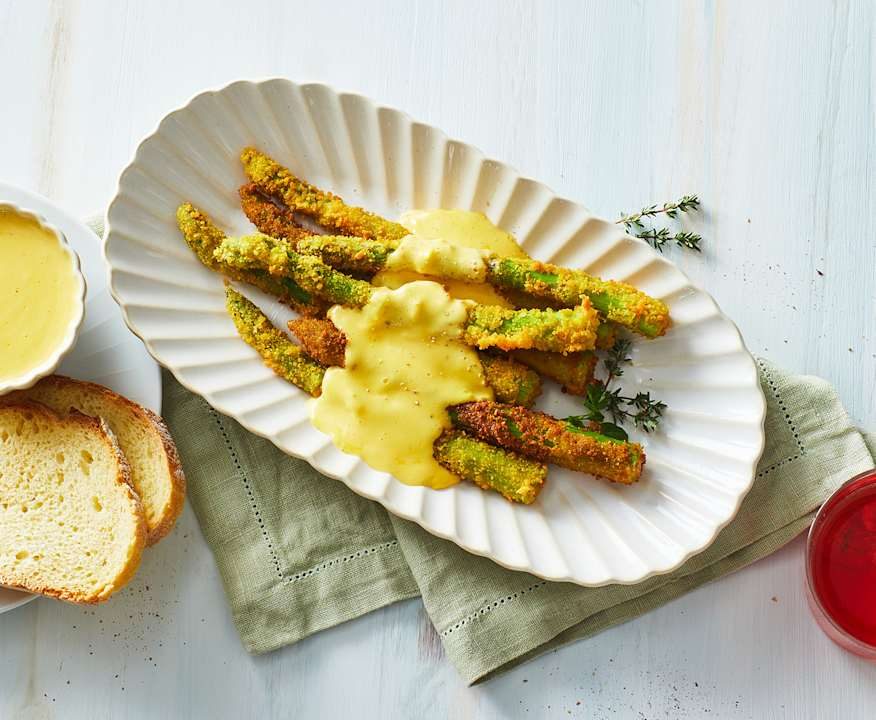 Asparagi fritti con salsa olandese Low Fat