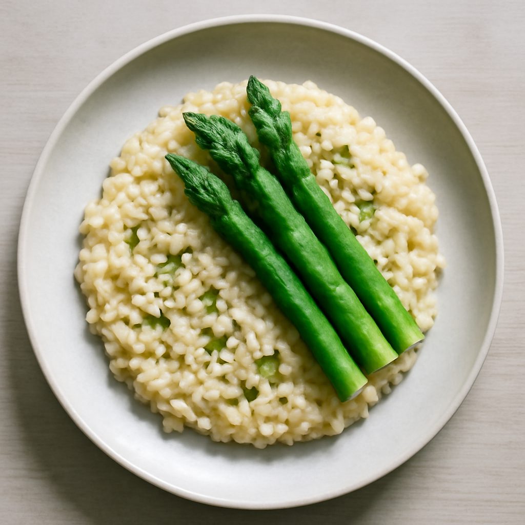 Asparagi, Risotto al Parmigiano e Zabaione - Versione