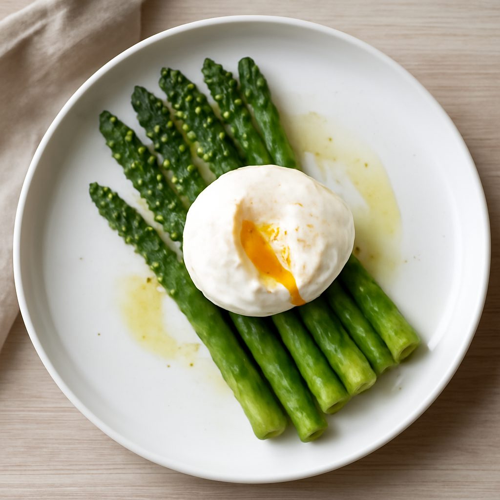 Asparagi sottovuoto con uovo in camicia - Versione Low Fat