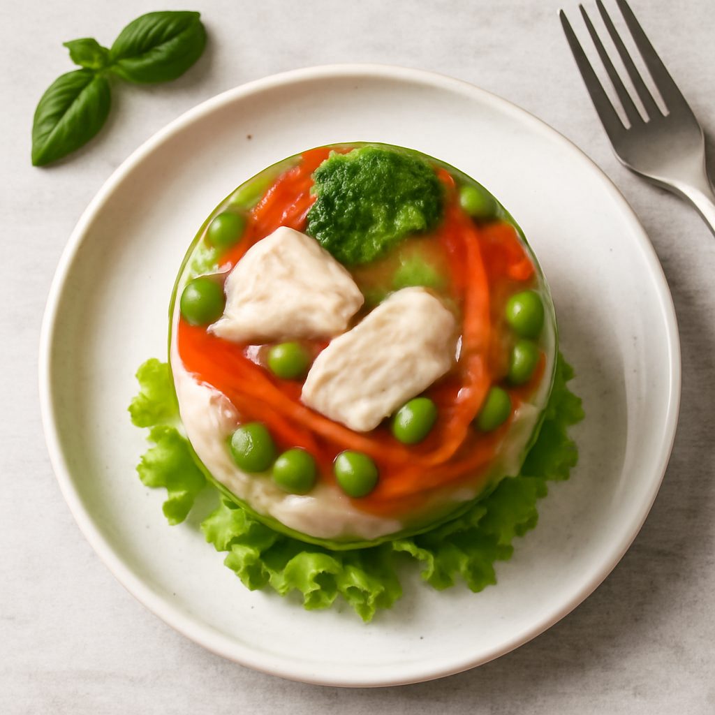 Aspic di Pesche e Mirtilli