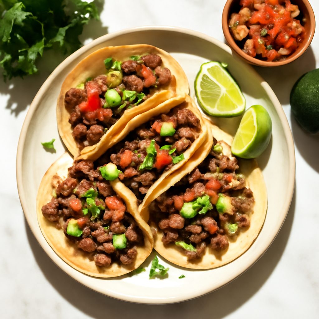 Autentici Tacos Messicani di Strada di Baja (Carne Asada) Low Fat