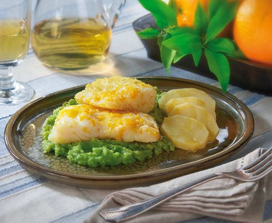 Baccalà agli agrumi e purea di cavolo romano Low Fat