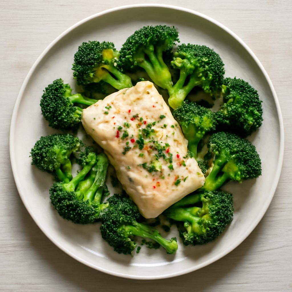 Baccalà al forno con broccoli proteico low-carb
