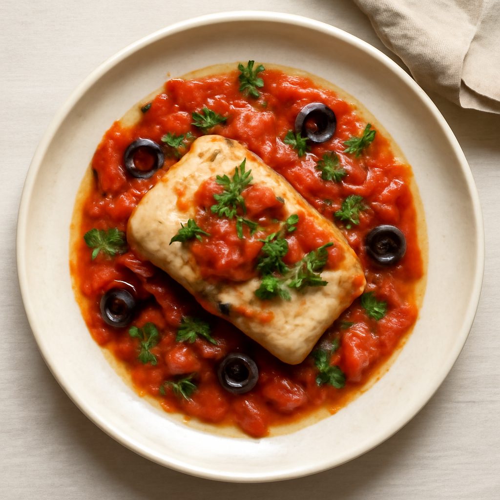 Baccalà alla livornese proteico low-carb