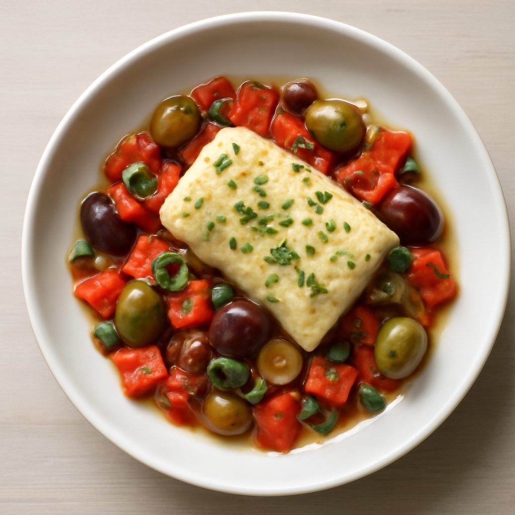 Baccalà alla mediterranea proteico low-carb