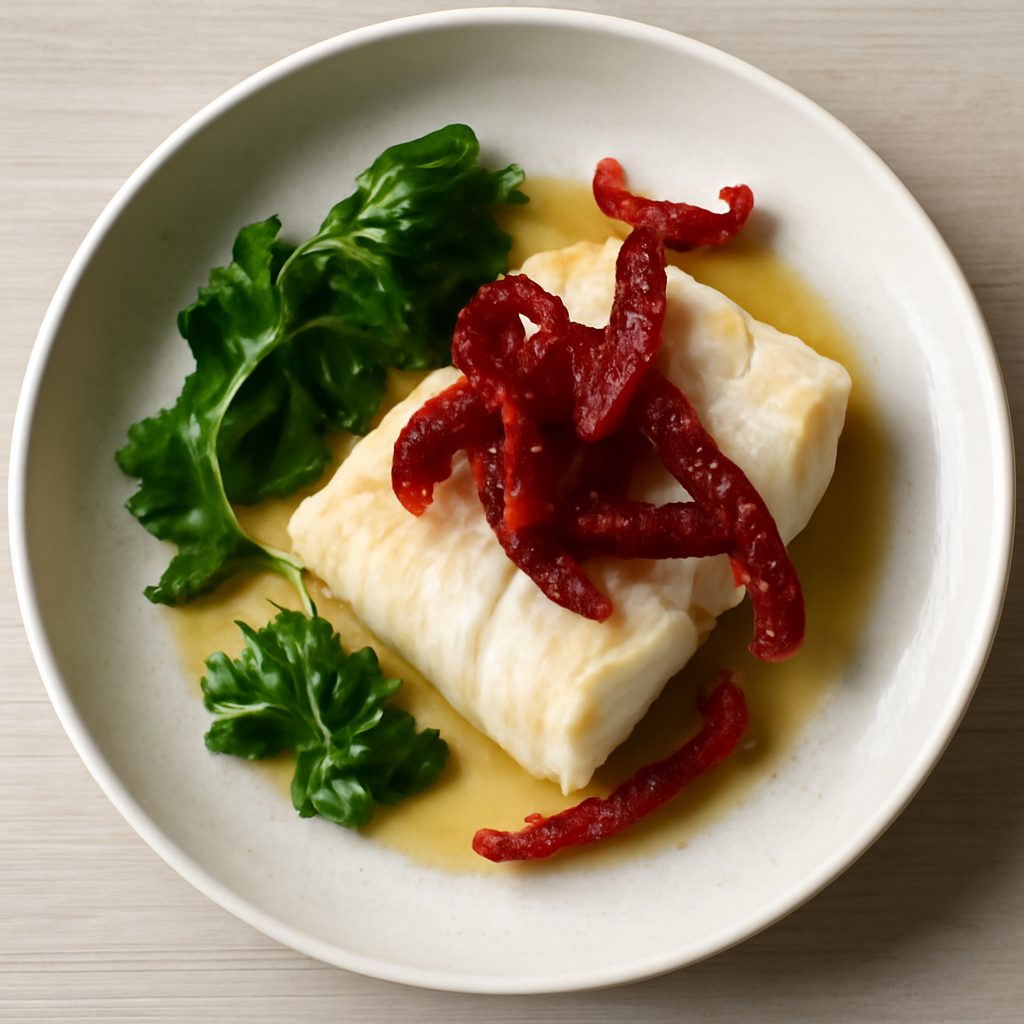 Baccalà con peperoni cruschi proteico low-carb