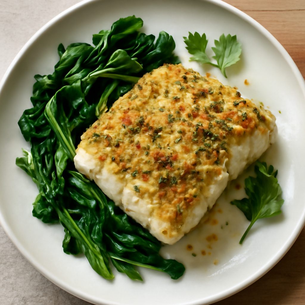 Baccalà gratinato proteico low-carb