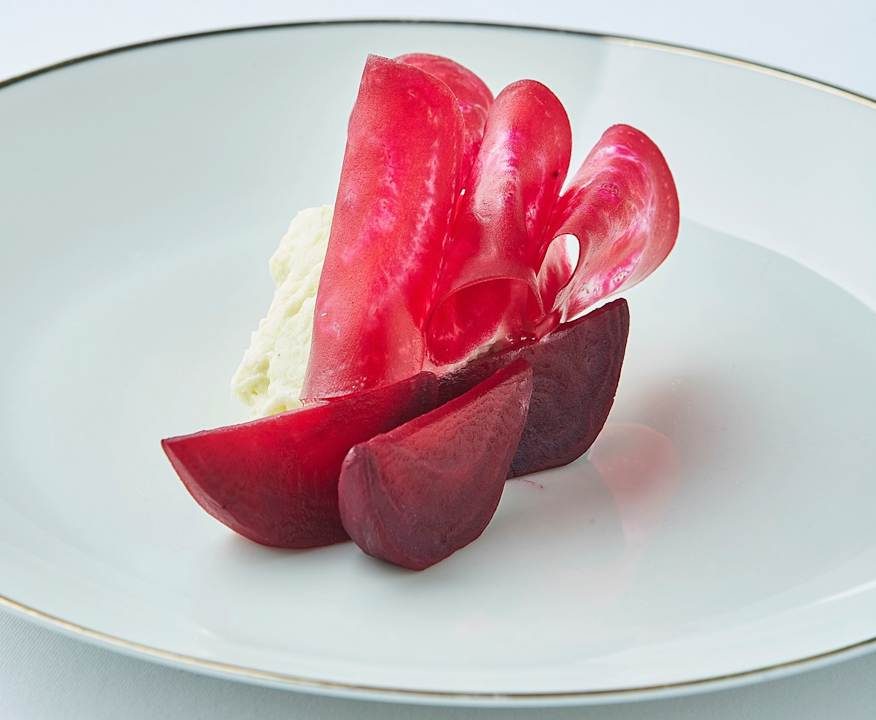 Baccalà mantecato e rapa rossa di Antonia Klugmann Protein