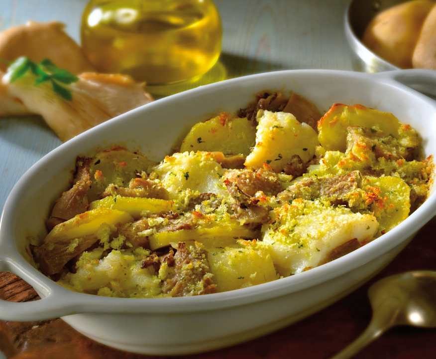 Baccalà, patate e funghi Low Fat