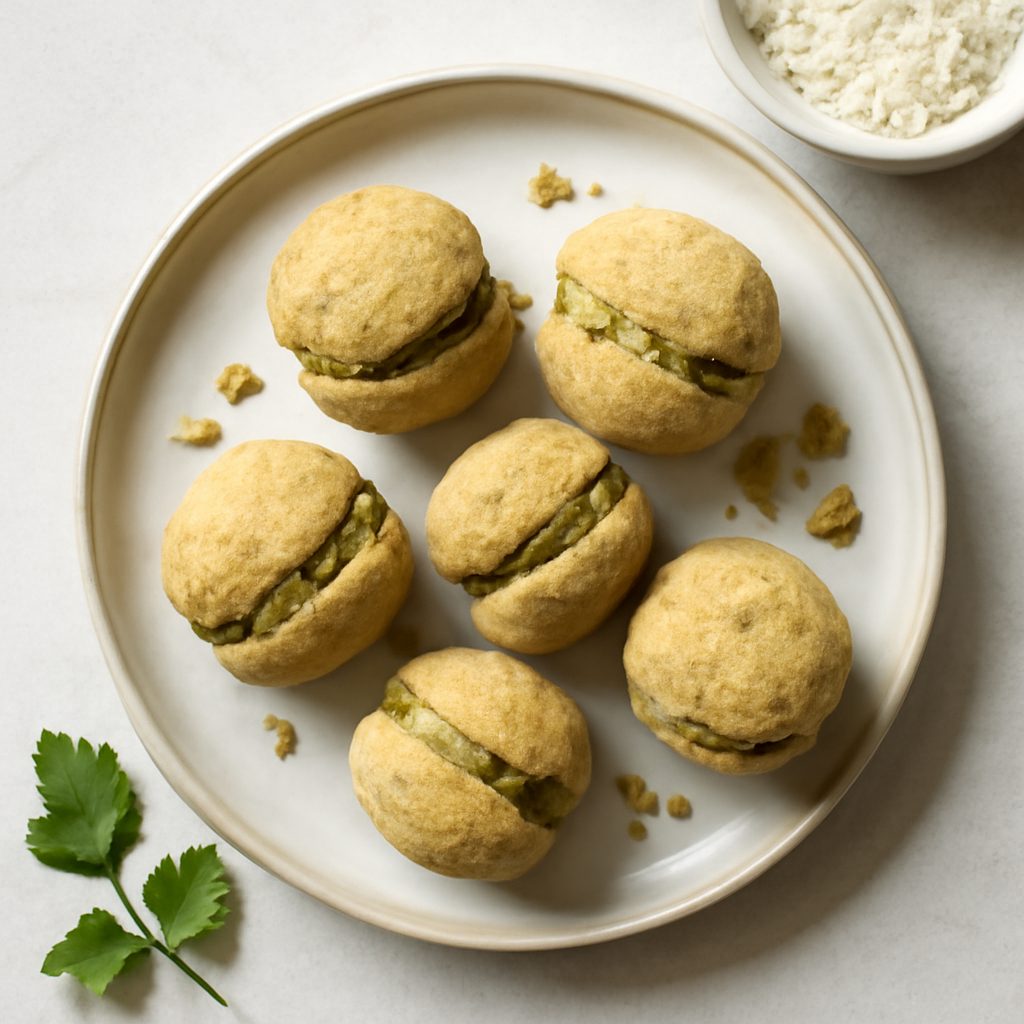 Baci di dama al parmigiano e pistacchio con mostarda di pere Low Fat