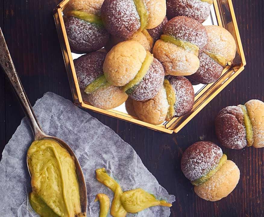 Baci di frolla montata con ganache al pistacchio Protein