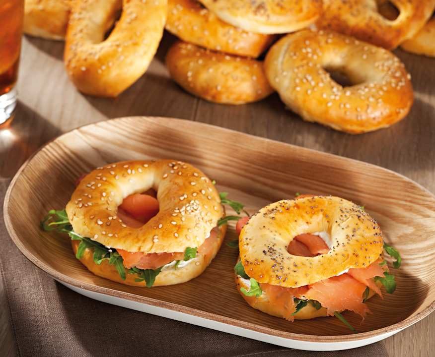 Bagel con salmone affumicato e rucola Low Fat