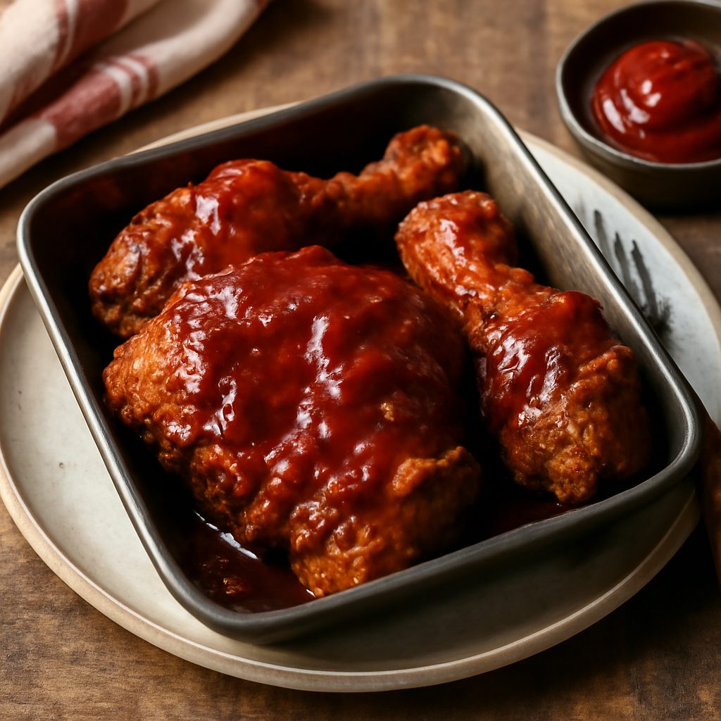 Pollo Fritto al Barbecue al Forno