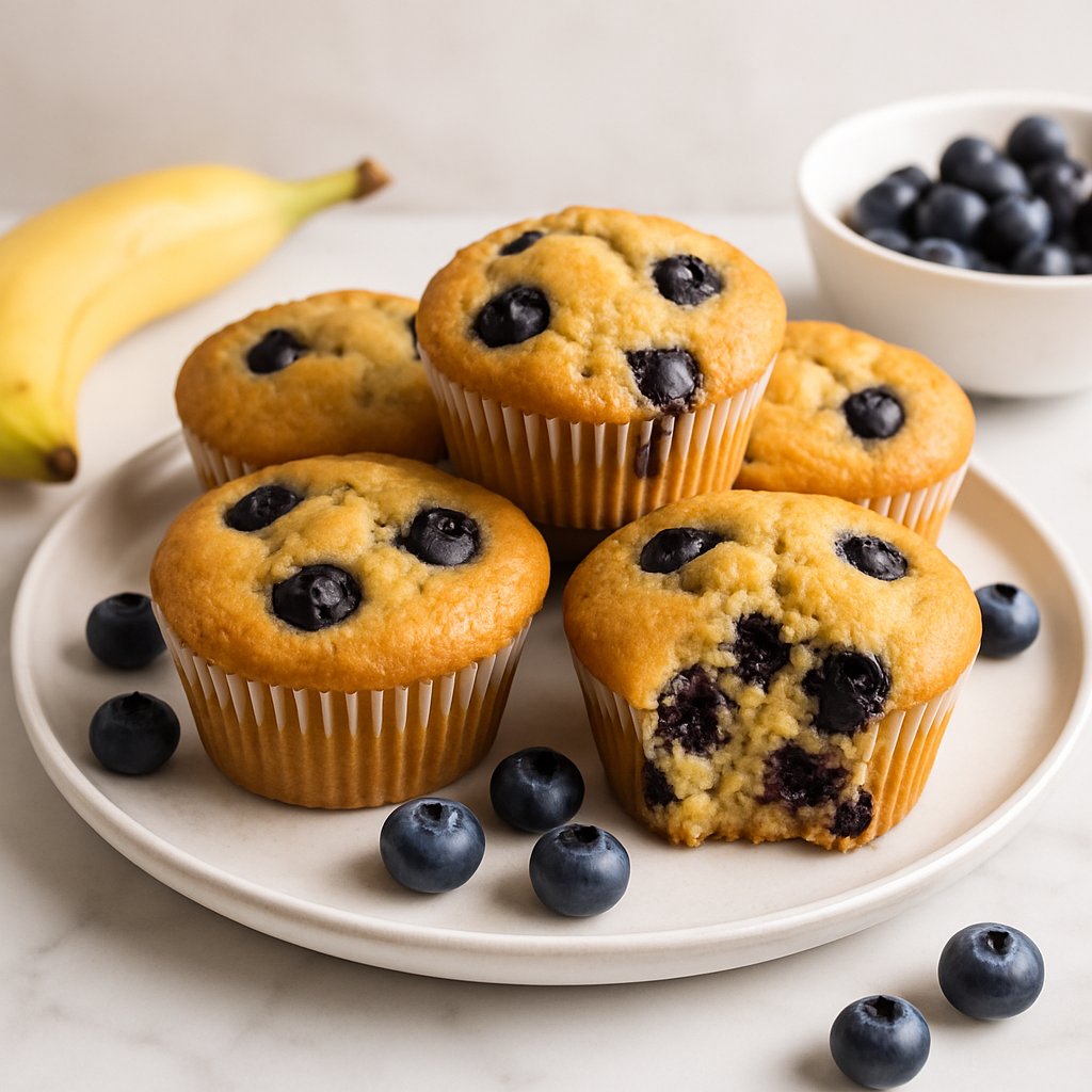 Banana Blueberry Muffins Low Fat