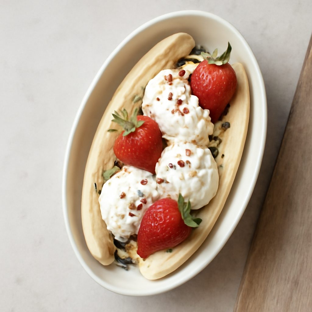 Banana Split Proteico Low-Carb