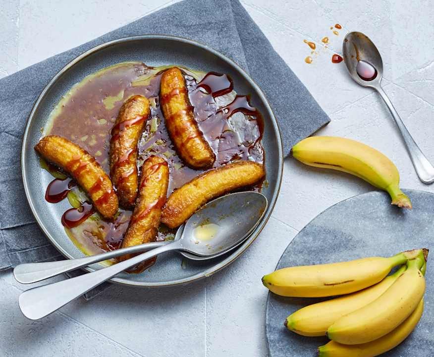 Banane baby con salsa caramello speziata Low Fat