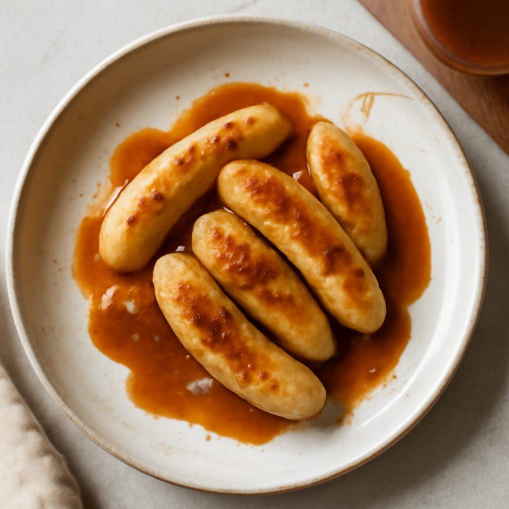 Banane baby proteiche con salsa caramello speziata low-carb