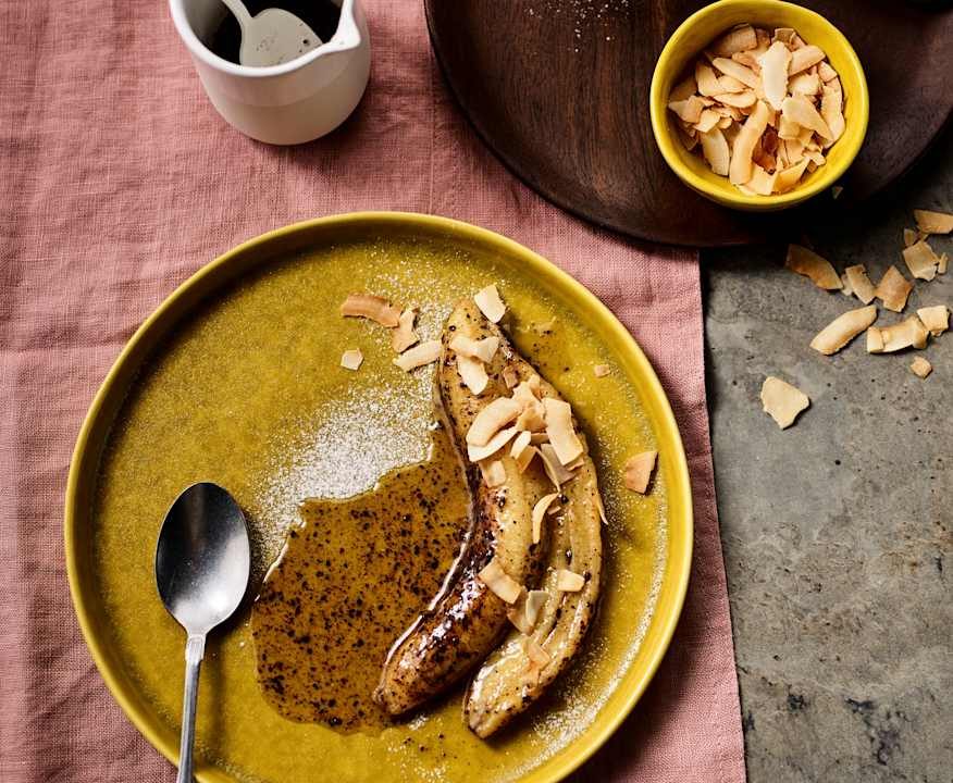 Banane sottovuoto con salsa al cocco e cannella Low Fat