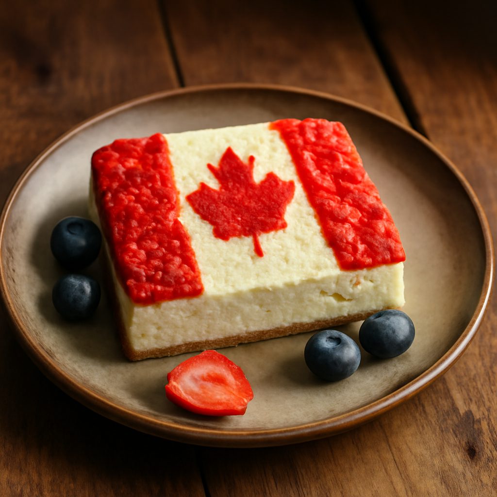 Bandiera Canadese - Cheesecake alle Fragole