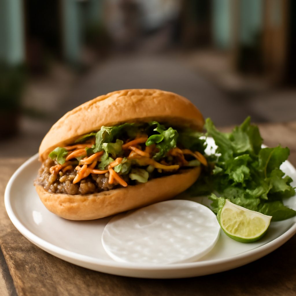 Bánh Mì Light Vietnamita con Funghi Portobello e Pane Proteico