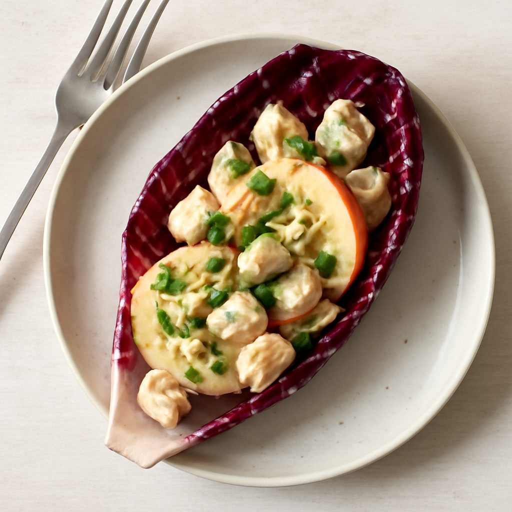 Barchetta di radicchio e mele