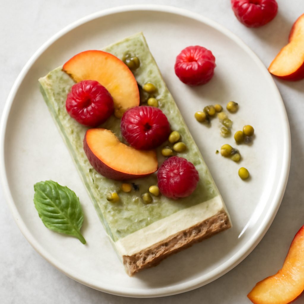 Barretta frozen pistacchio, pesche e lamponi