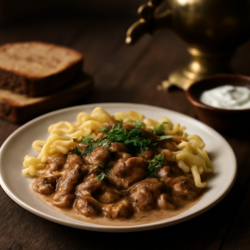 Beef Stroganoff alla Russa