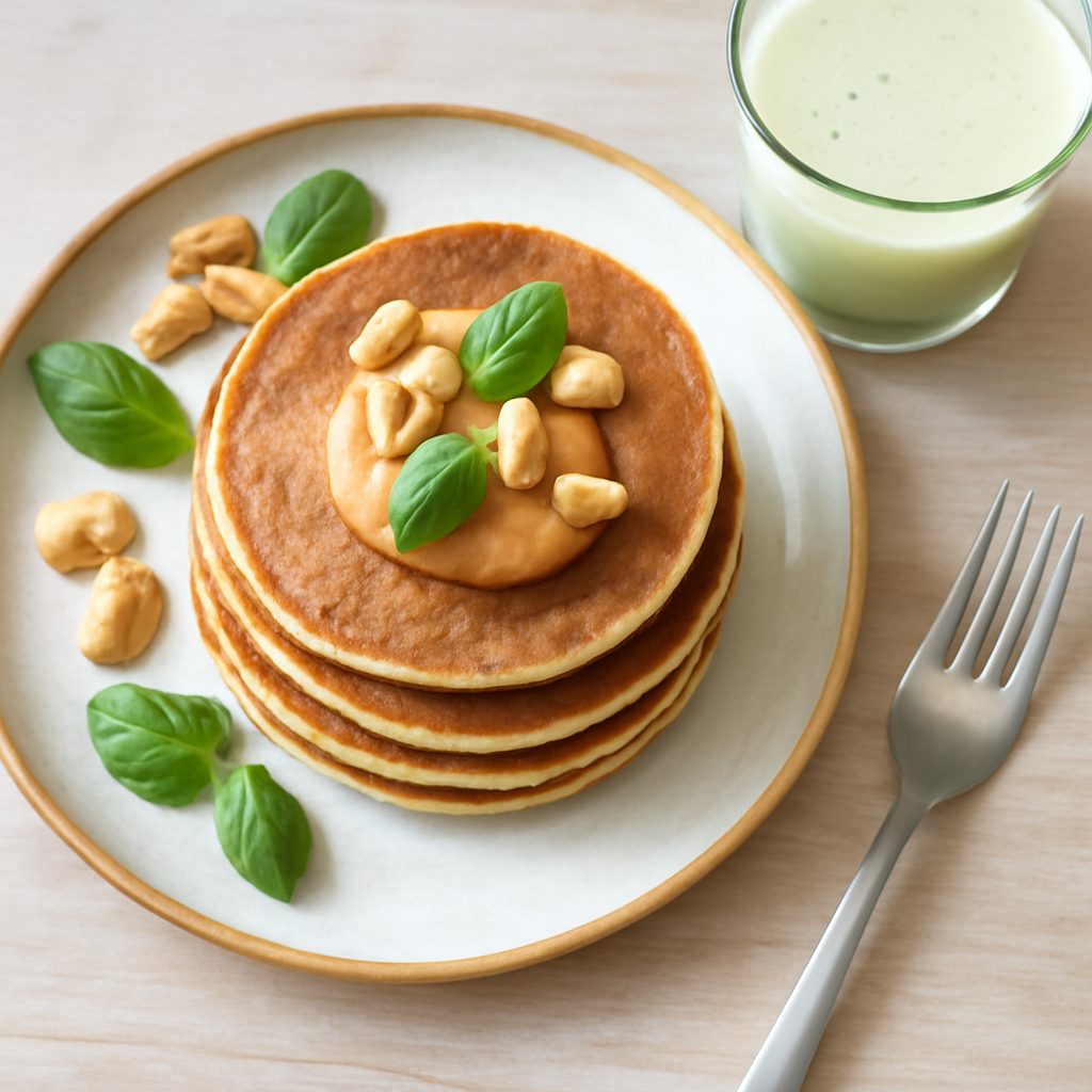 Bevanda e Pancakes alle Arachidi