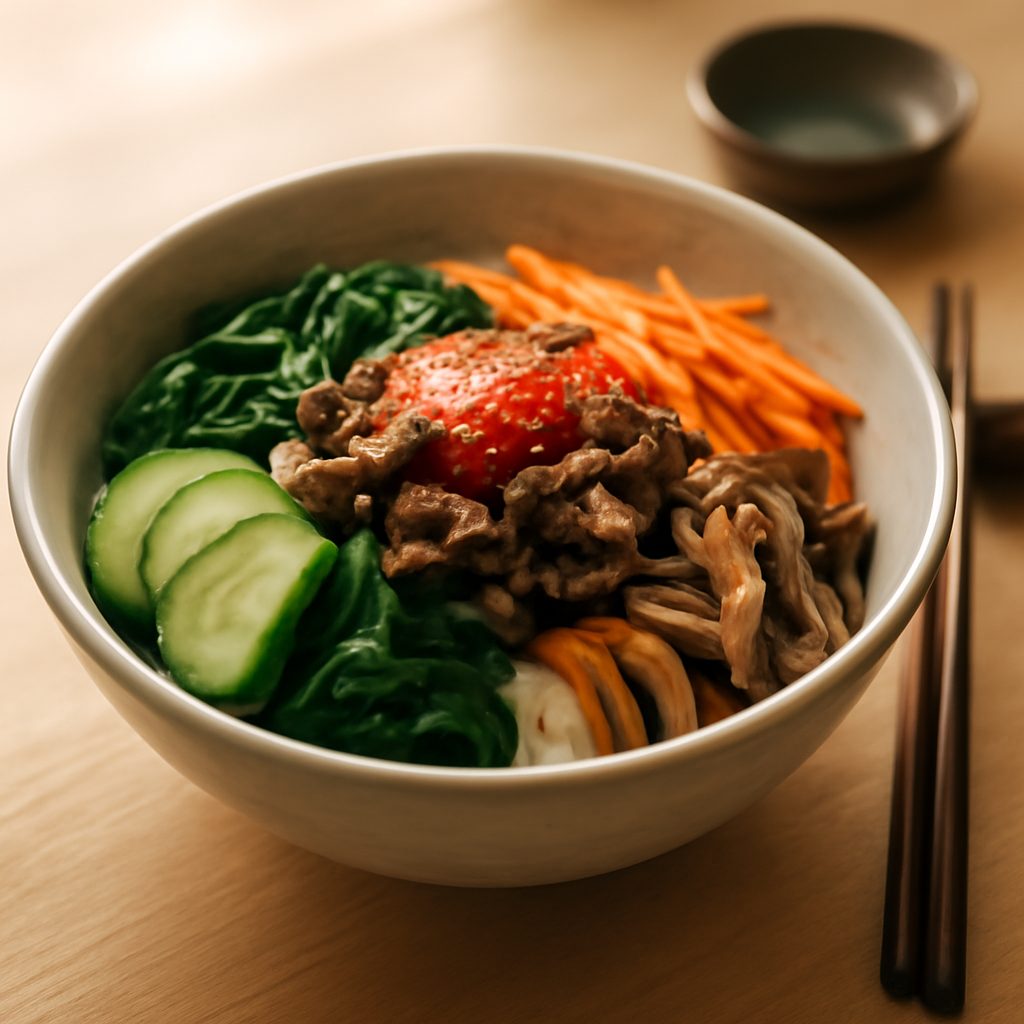 Bibimbap coreano light - Riso con verdure e pollo