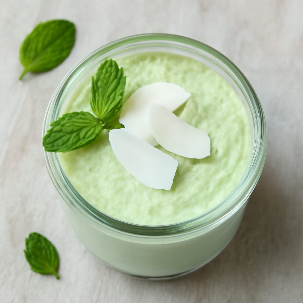 Bicchierini cocco e menta proteici low-carb