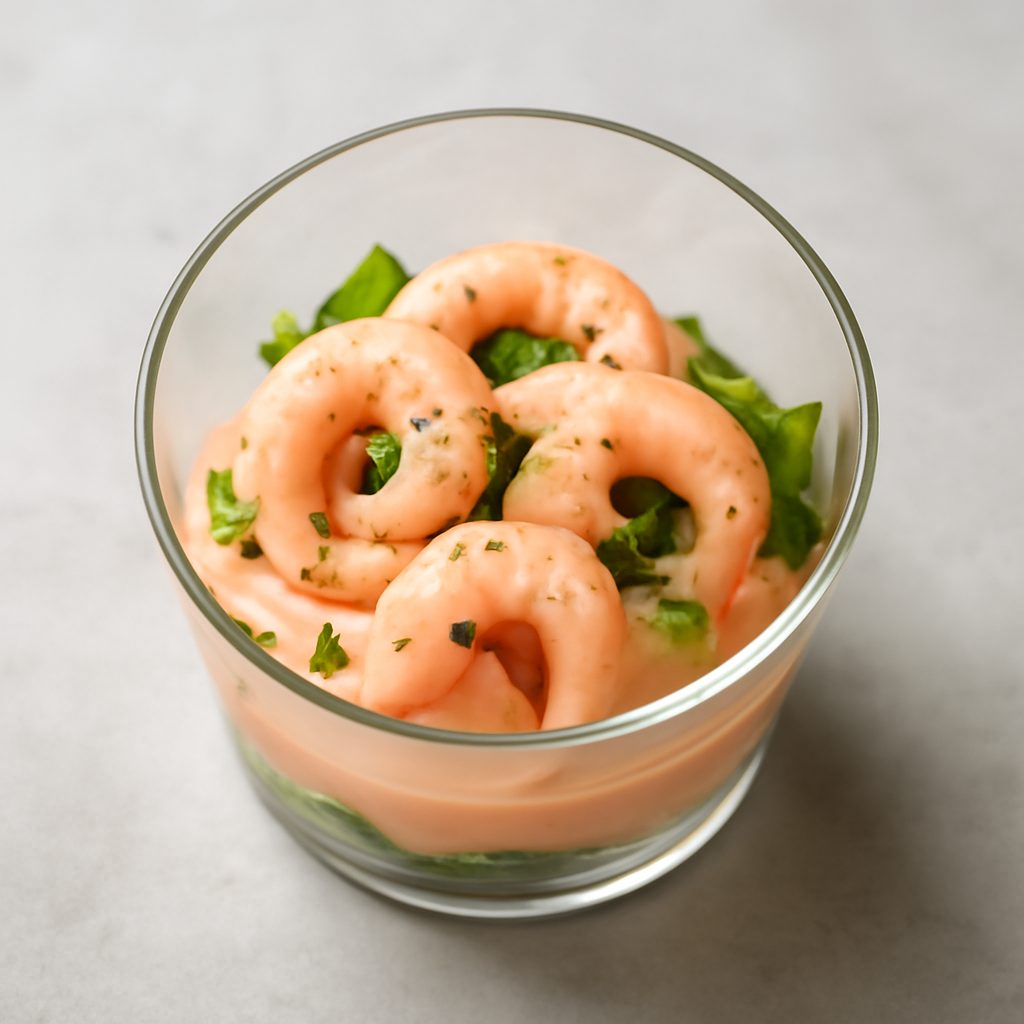Bicchierini di Gamberi in Salsa Cocktail Low Carb