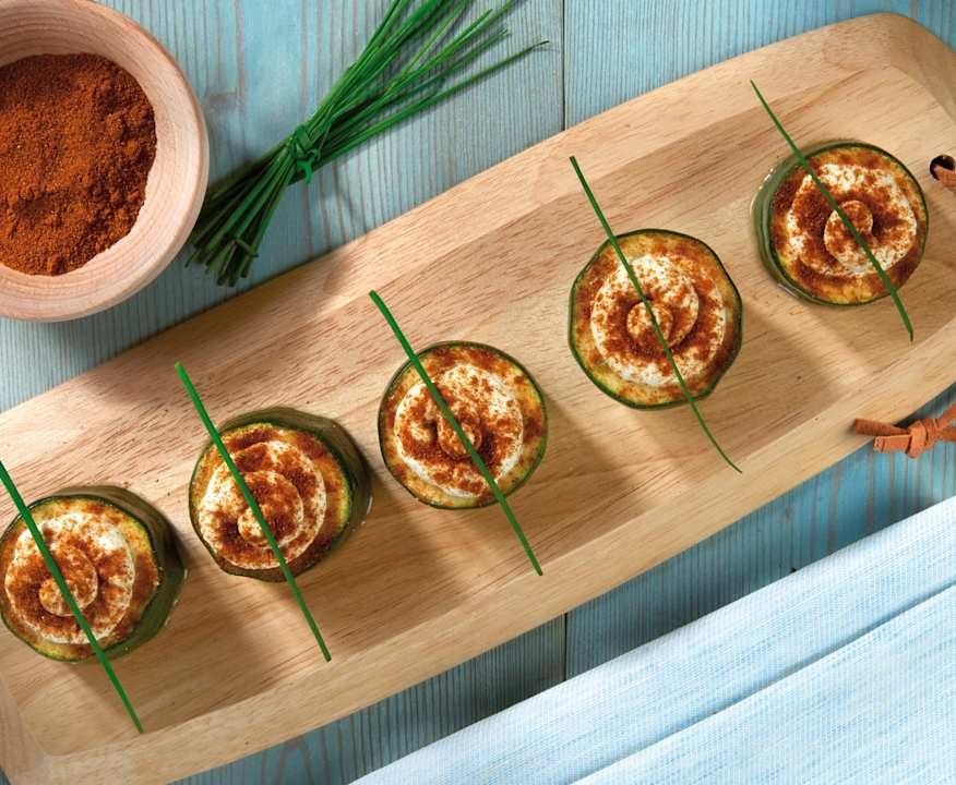 Bicchierini di zucchine con formaggio Protein