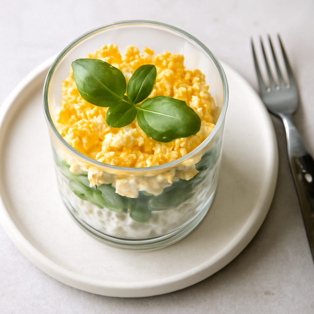 Bicchierini mimosa salati proteici low-carb
