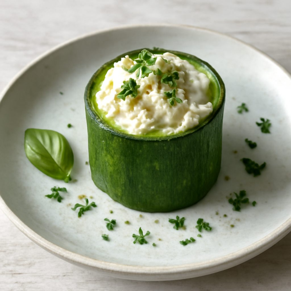 Bicchierino di zucchina con formaggio