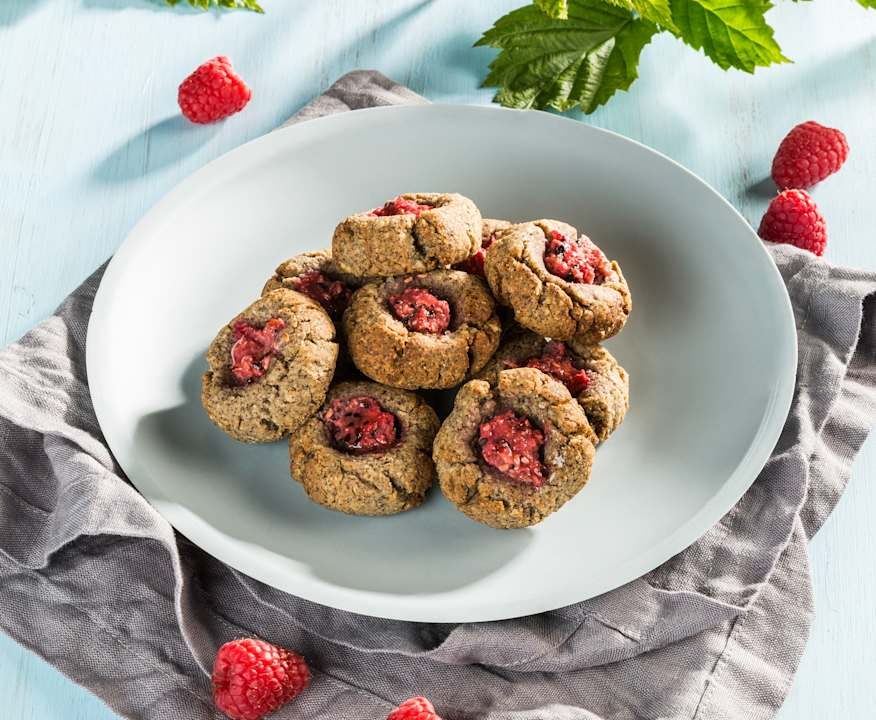 Biscotti ai semi di papavero e lamponi Protein