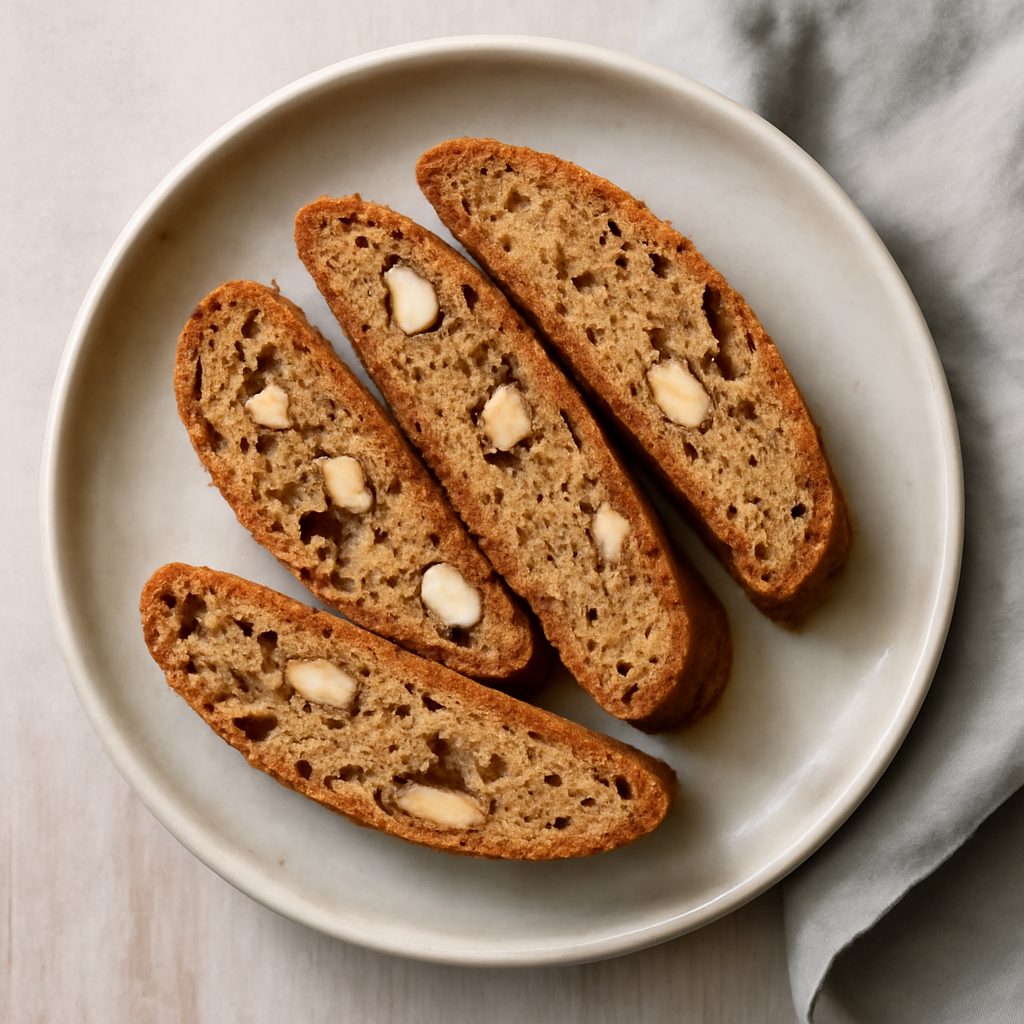 Biscotti croccanti proteici low-carb ai fiori d'arancio