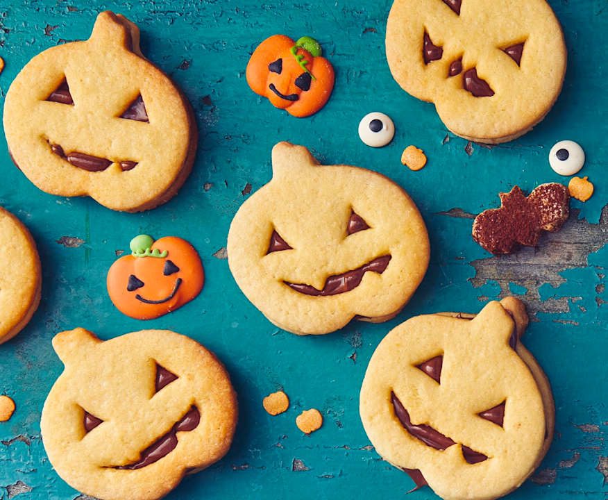 Biscotti di Halloween con crema di cioccolato Low Fat