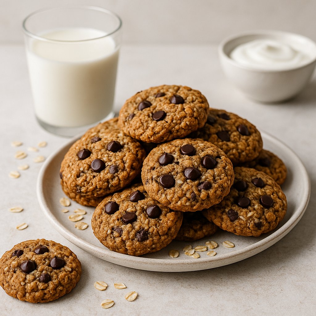 Biscotti avena e cioccolato