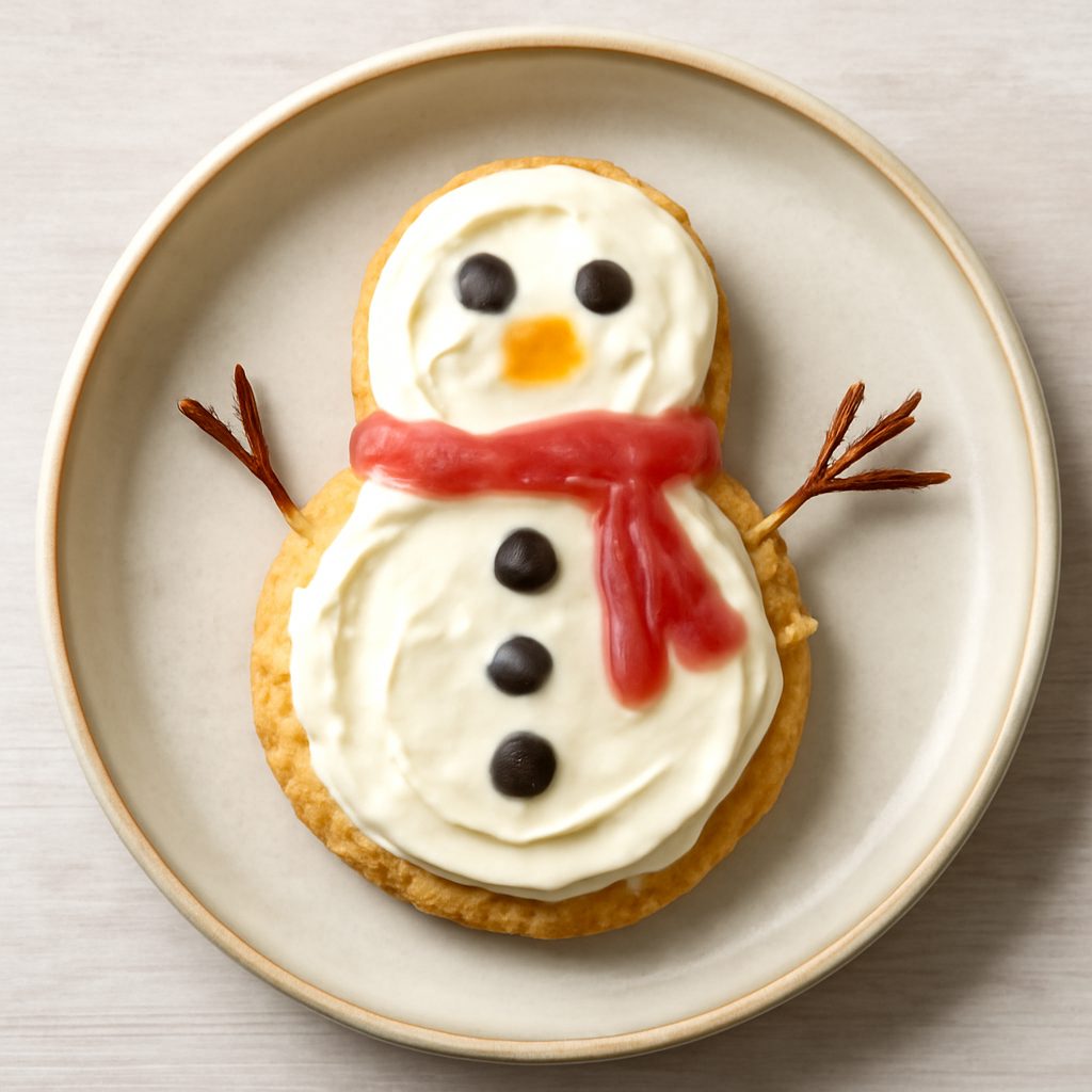 Biscotto pupazzo di neve