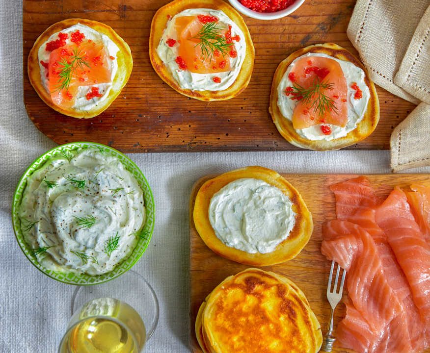 Blinis con salmone Low Carb