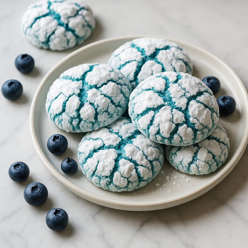 Blueberry Crinkle Cookies Low Fat
